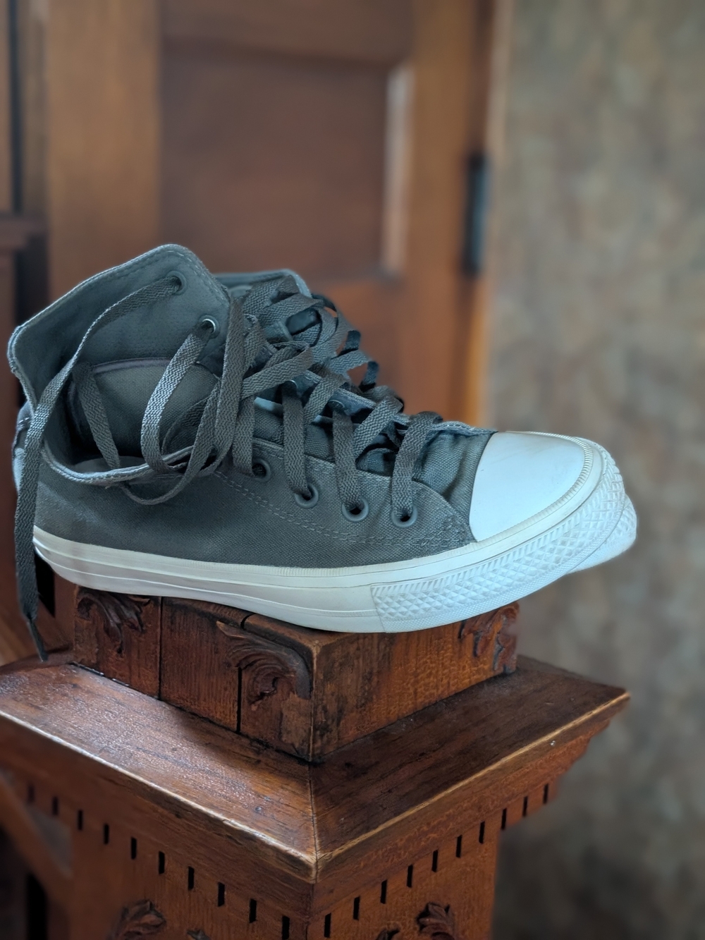 RARE🔥 Converse All Star Chuck Taylor II Lunarlon Gray Hi Sneakers Sz 8.5 Womens